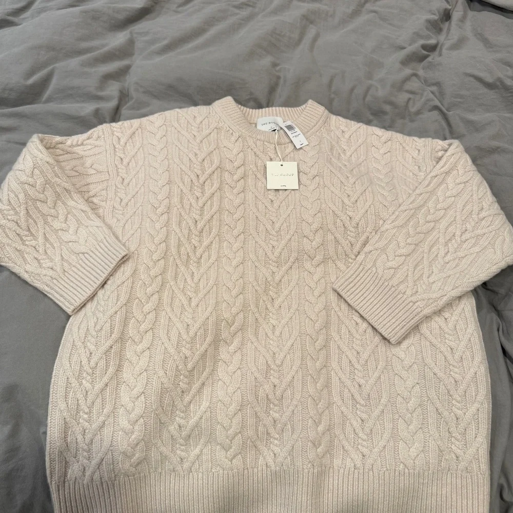 Aritzia Cream Cable Knit Sweater - Picture 1 of 6